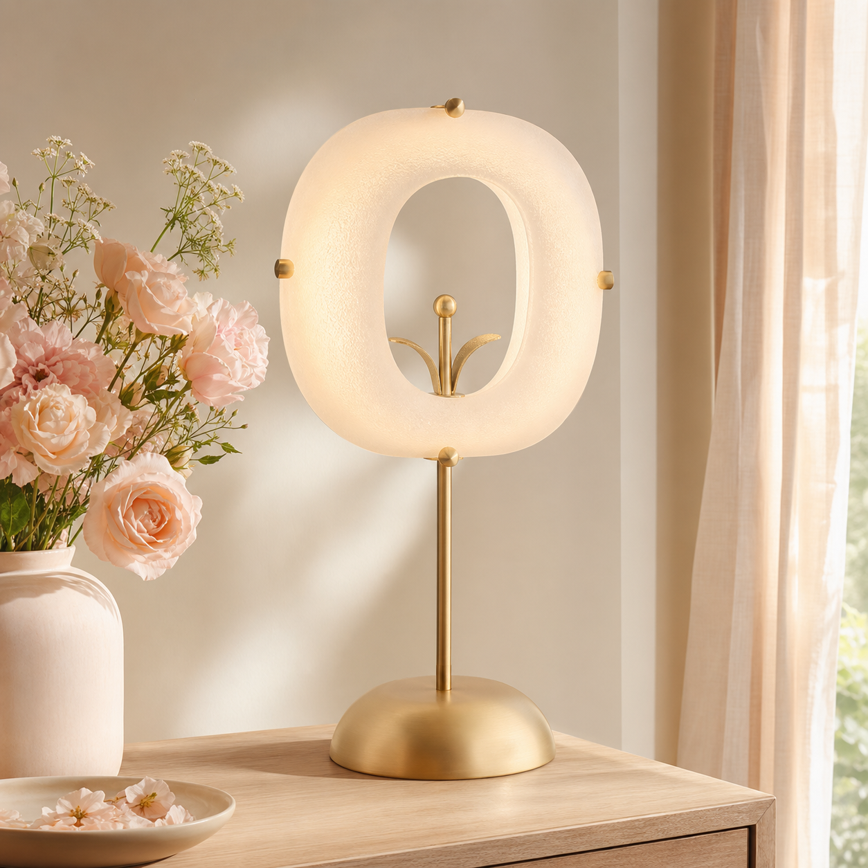 Solvetita Blush Halo Table Lamp
