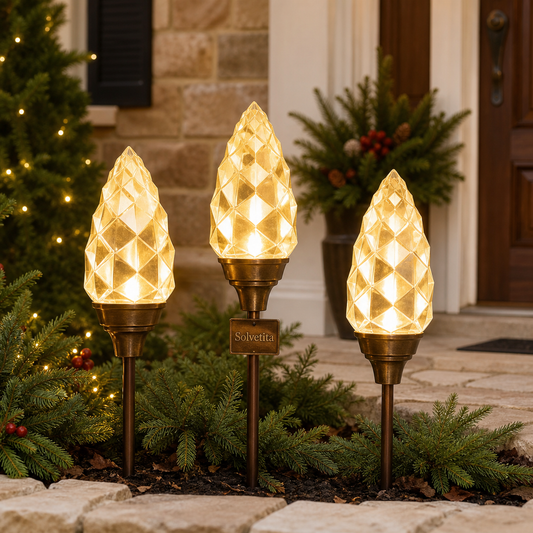 Solvetita Crystal Pinecone Yard Stakes main product image by Solvetita